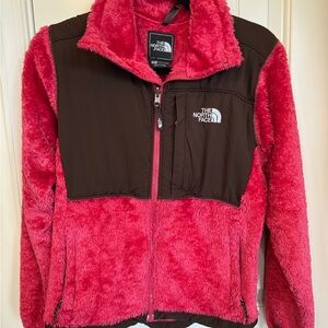 The North Face Pink and Brown Puffer Jacket